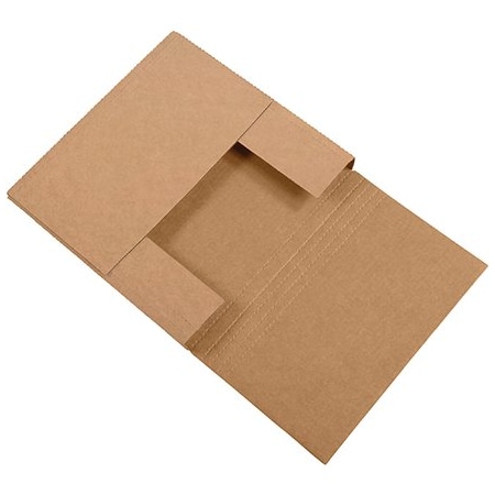 Bsc Preferred 12-1/2 x 12-1/2 x 2-1/2'' Kraft Easy-Fold Mailers, 50PK BUY00014547